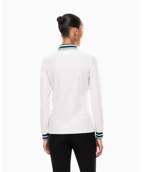 EMPORIO ARMANI EA7（エンポリオアルマーニイーエーセブン）の「【エンポリオ アルマーニ EA7】Golf Pro 長袖ポロシャツ VENTUS7テクニカルファブリック（ポロシャツ・レディース・ライトグレー・LARGE/SMALL/X-SMALL）」の3枚目の写真