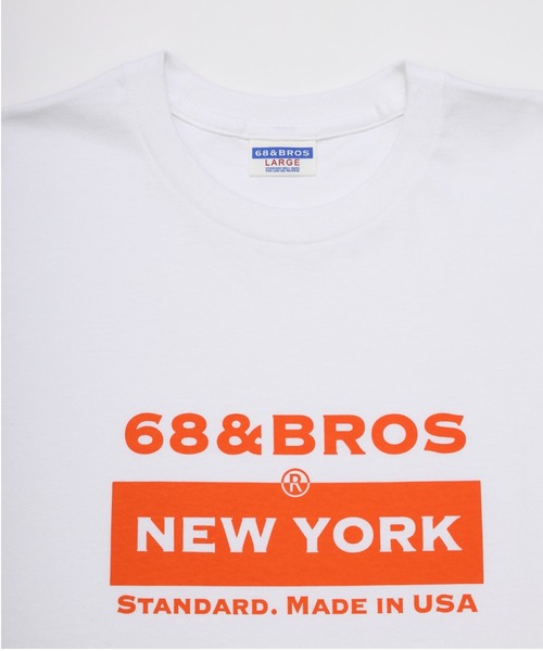 68&brothers(シックスティエイトアンドブラザーズ)の「68&BROTHERS シックスティーエイトアンドブラザーズ / "PD"LOGO S/S Print Tee(Tシャツ/カットソー・メンズ・ホワイト×ライム/ホワイト×ブルー/ホワイト系/ホワイト×グレー・X-LARGE/XX-LARGE/LARGE/MEDIUM)」の6枚目の写真