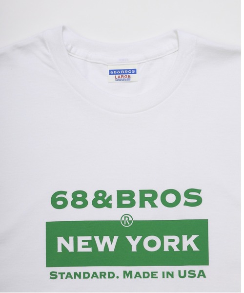 68&brothers(シックスティエイトアンドブラザーズ)の「68&BROTHERS シックスティーエイトアンドブラザーズ / "PD"LOGO S/S Print Tee(Tシャツ/カットソー・メンズ・ホワイト×ライム/ホワイト×ブルー/ホワイト系/ホワイト×グレー・X-LARGE/XX-LARGE/LARGE/MEDIUM)」の10枚目の写真