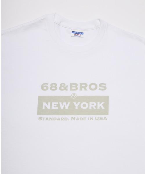 68&brothers(シックスティエイトアンドブラザーズ)の「68&BROTHERS シックスティーエイトアンドブラザーズ / "PD"LOGO S/S Print Tee(Tシャツ/カットソー・メンズ・ホワイト×ライム/ホワイト×ブルー/ホワイト系/ホワイト×グレー・X-LARGE/XX-LARGE/LARGE/MEDIUM)」の15枚目の写真