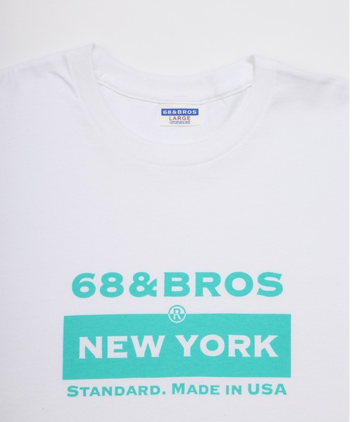 68&brothers(シックスティエイトアンドブラザーズ)の「68&BROTHERS シックスティーエイトアンドブラザーズ / "PD"LOGO S/S Print Tee(Tシャツ/カットソー・メンズ・ホワイト×ライム/ホワイト×ブルー/ホワイト系/ホワイト×グレー・X-LARGE/XX-LARGE/LARGE/MEDIUM)」の18枚目の写真