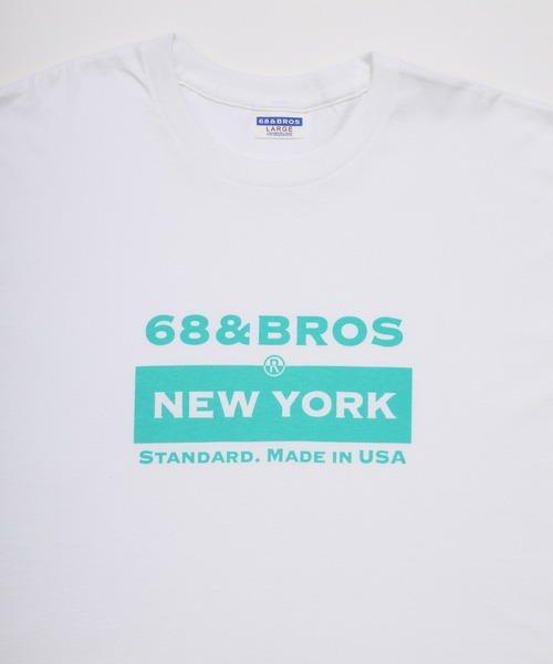 68&brothers(シックスティエイトアンドブラザーズ)の「68&BROTHERS シックスティーエイトアンドブラザーズ / "PD"LOGO S/S Print Tee(Tシャツ/カットソー・メンズ・ホワイト×ライム/ホワイト×ブルー/ホワイト系/ホワイト×グレー・X-LARGE/XX-LARGE/LARGE/MEDIUM)」の19枚目の写真