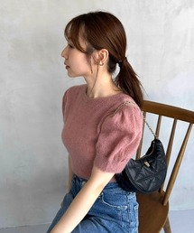 SNIDEL | シアーモヘヤパフスリニットプルオーバー(ニット/セーター)