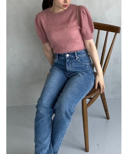 SNIDEL(スナイデル)の「シアーモヘヤパフスリニットプルオーバー(ニット/セーター・レディース・ピンク/アイボリー/ライラック/グレー・F)」の16枚目の写真