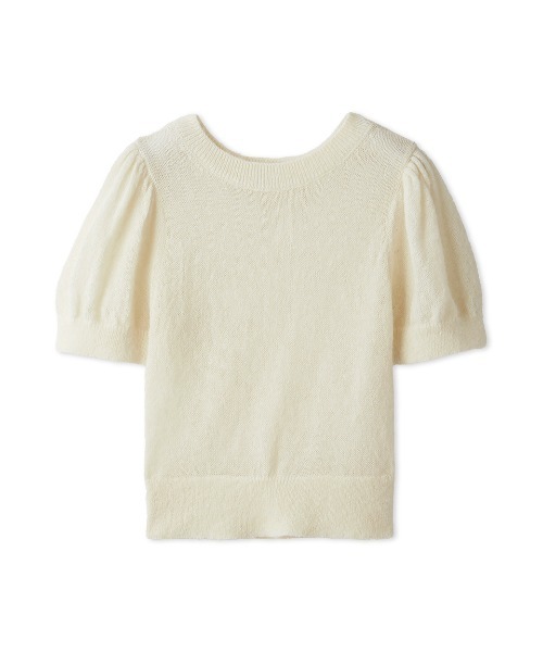 SNIDEL(スナイデル)の「シアーモヘヤパフスリニットプルオーバー(ニット/セーター・レディース・ピンク/アイボリー/ライラック/グレー・F)」の6枚目の写真