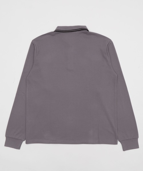 U.S. POLO ASSN.（ユーエスポロアッスン）の「∴WEGO/【大人気アイテムが26春夏も再入荷★】U.S. POLO ASSN.別注ラインポロシャツ(長袖)（ポロシャツ・レディース・アイボリー/コーラル/ネイビー/グレー/ブラック/ブラウン・LARGE/MEDIUM/SMALL）」の13枚目の写真