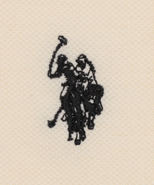 U.S. POLO ASSN.（ユーエスポロアッスン）の「∴WEGO/【大人気アイテムが26春夏も再入荷★】U.S. POLO ASSN.別注ラインポロシャツ(長袖)（ポロシャツ・レディース・アイボリー/コーラル/ネイビー/グレー/ブラック/ブラウン・LARGE/MEDIUM/SMALL）」の18枚目の写真