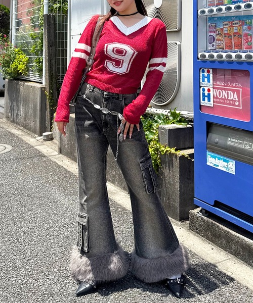 SPIRALGIRL(スパイラルガール)の「ファーデニムパンツ(デニムパンツ・レディース・ブルー/ブラック・MEDIUM/SMALL)」の17枚目の写真