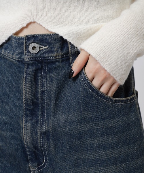 SPIRALGIRL(スパイラルガール)の「ファーデニムパンツ(デニムパンツ・レディース・ブルー/ブラック・MEDIUM/SMALL)」の5枚目の写真