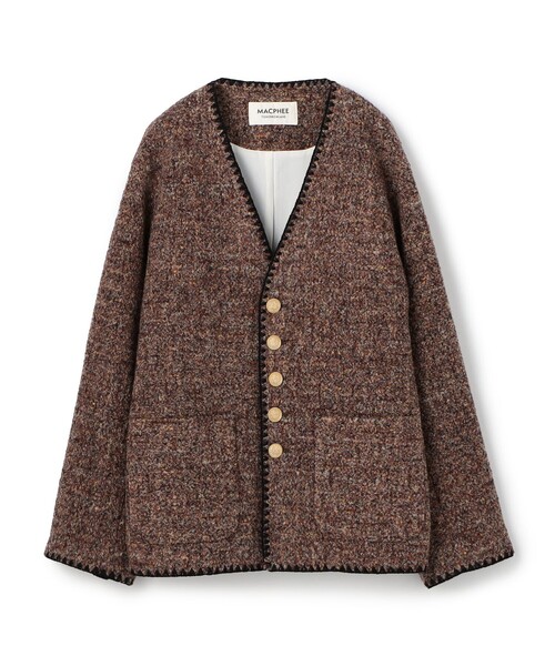 MACPHEE（マカフィー）の「マルチツイード ラウンドカラージャケット