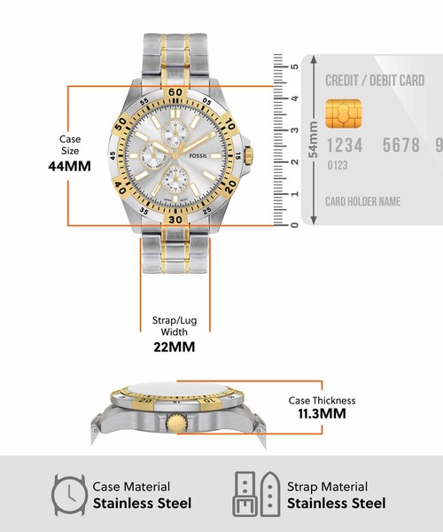 FOSSIL（フォッシル）の「フォッシル 腕時計 メンズ アナログ ステンレス FS6148（アナログ腕時計・メンズ・マルチ・FREE）」の5枚目の写真