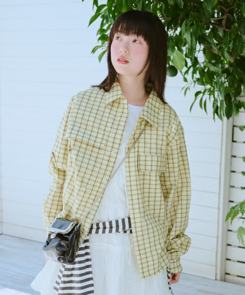 common gull products.（コモンガルプロダクツ）の「お休みと行ってきますのパジャマシャツ、秋（シャツ/ブラウス・レディース・ブルー系/イエロー系・LARGE/MEDIUM/SMALL）」の2枚目の写真