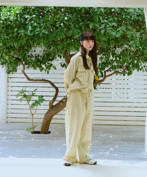 common gull products.（コモンガルプロダクツ）の「お休みと行ってきますのパジャマシャツ、秋（シャツ/ブラウス・レディース・ブルー系/イエロー系・LARGE/MEDIUM/SMALL）」の9枚目の写真