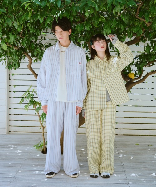 common gull products.（コモンガルプロダクツ）の「お休みと行ってきますのパジャマシャツ、秋（シャツ/ブラウス・レディース・ブルー系/イエロー系・LARGE/MEDIUM/SMALL）」の12枚目の写真