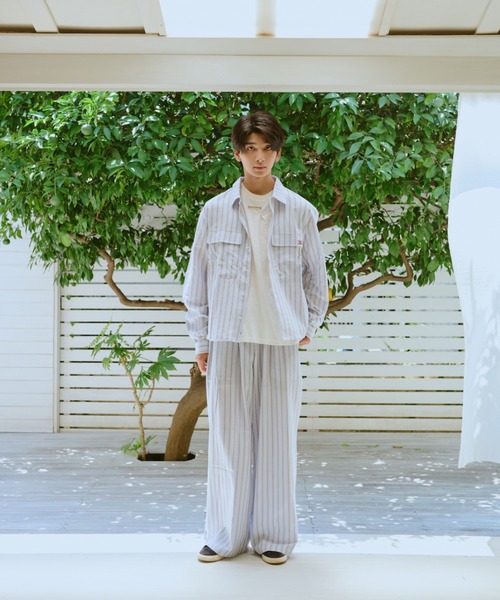 common gull products.（コモンガルプロダクツ）の「お休みと行ってきますのパジャマシャツ、秋（シャツ/ブラウス・レディース・ブルー系/イエロー系・LARGE/MEDIUM/SMALL）」の14枚目の写真