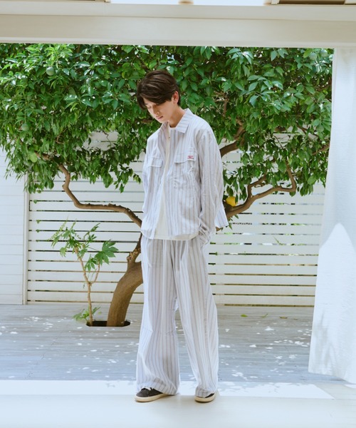 common gull products.（コモンガルプロダクツ）の「お休みと行ってきますのパジャマシャツ、秋（シャツ/ブラウス・レディース・ブルー系/イエロー系・LARGE/MEDIUM/SMALL）」の15枚目の写真