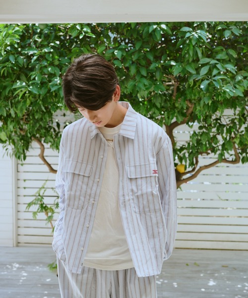 common gull products.（コモンガルプロダクツ）の「お休みと行ってきますのパジャマシャツ、秋（シャツ/ブラウス・レディース・ブルー系/イエロー系・LARGE/MEDIUM/SMALL）」の16枚目の写真