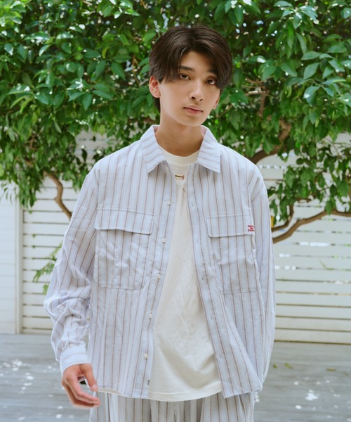 common gull products.（コモンガルプロダクツ）の「お休みと行ってきますのパジャマシャツ、秋（シャツ/ブラウス・レディース・ブルー系/イエロー系・LARGE/MEDIUM/SMALL）」の17枚目の写真