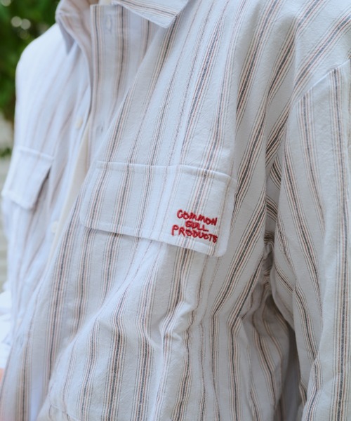 common gull products.（コモンガルプロダクツ）の「お休みと行ってきますのパジャマシャツ、秋（シャツ/ブラウス・レディース・ブルー系/イエロー系・LARGE/MEDIUM/SMALL）」の18枚目の写真