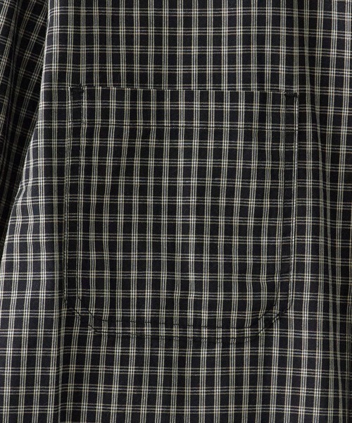SUGGESTION（サジェッション）の「SUGGESTION/サジェッション 小格子CK チェックショート丈シャツ（シャツ/ブラウス・メンズ・ベージュ/ブラウン/ブラック・M/L）」の5枚目の写真