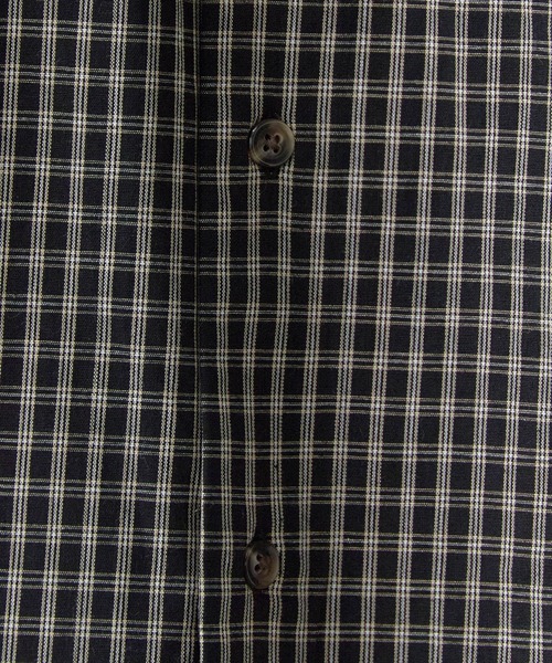 SUGGESTION（サジェッション）の「SUGGESTION/サジェッション 小格子CK チェックショート丈シャツ（シャツ/ブラウス・メンズ・ベージュ/ブラウン/ブラック・M/L）」の6枚目の写真