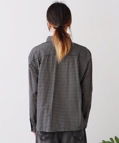 SUGGESTION（サジェッション）の「SUGGESTION/サジェッション 小格子CK チェックショート丈シャツ（シャツ/ブラウス・メンズ・ベージュ/ブラウン/ブラック・M/L）」の16枚目の写真