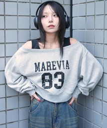 WEGO/【26年春夏新作】ドッキングオフショルショートスウェット