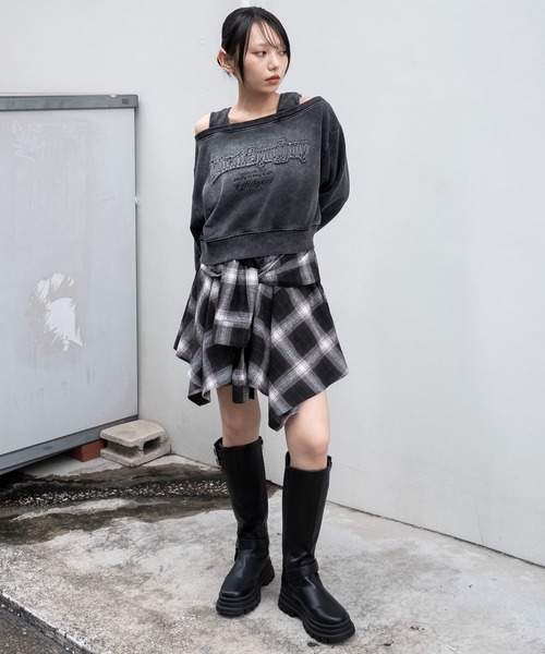 WEGO(ウィゴー)の「WEGO/【26年春夏新作】ドッキングオフショルショートスウェット(スウェット・レディース・その他2/その他1/その他3/その他4・FREE)」の8枚目の写真
