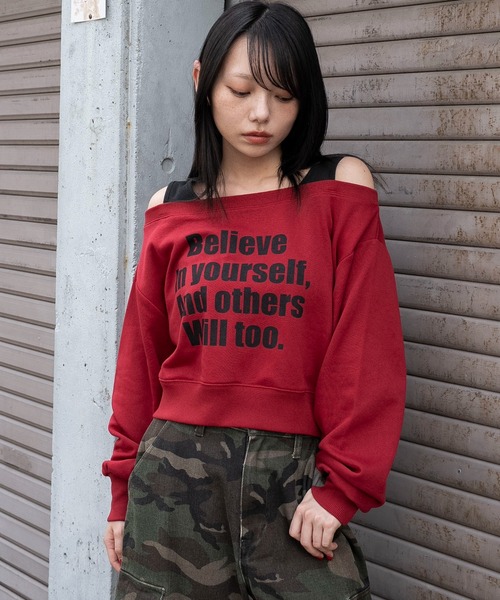 WEGO(ウィゴー)の「WEGO/【26年春夏新作】ドッキングオフショルショートスウェット(スウェット・レディース・その他2/その他1/その他3/その他4・FREE)」の12枚目の写真