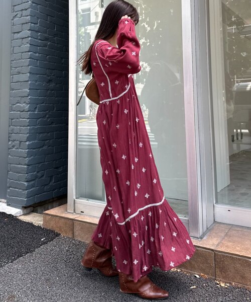 セール】indiaエンブロイダリー刺繍ワンピ（ワンピース）｜CIAOPANIC