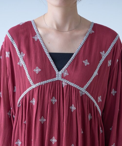 セール】indiaエンブロイダリー刺繍ワンピ（ワンピース