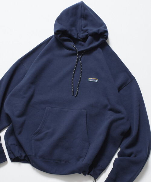 FREAK'S STORE（フリークスストア）の「限定展開 ビッグシルエット ワンポイントロゴ プルオーバーパーカー / ヘムコード（パーカー・メンズ・ネイビー/チャコールグレー/アッシュグレー/ブラック・SMALL/MEDIUM/LARGE）」の17枚目の写真