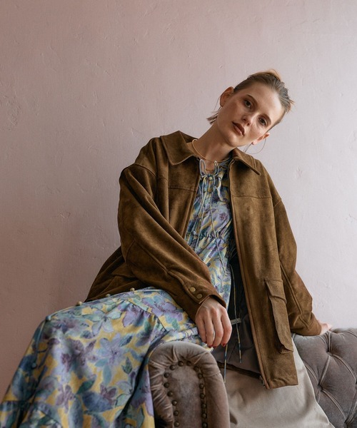 mysty woman（ミスティウーマン）の「アソートジップブルゾン　592567（ブルゾン・レディース・ブラック/キャメル・FREE）」の2枚目の写真