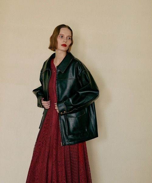 mysty woman（ミスティウーマン）の「アソートジップブルゾン　592567（ブルゾン・レディース・ブラック/キャメル・FREE）」の4枚目の写真