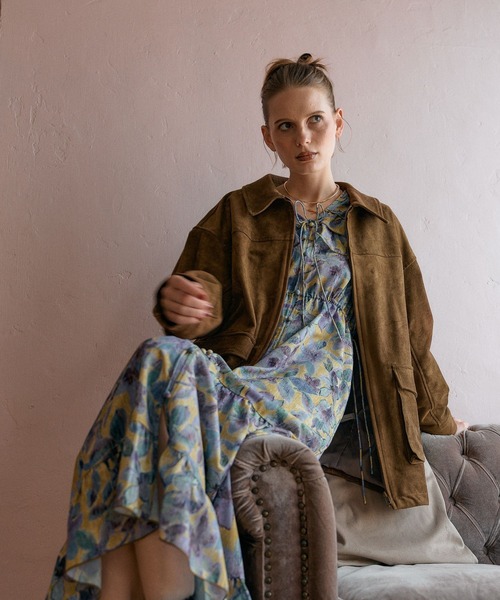 mysty woman（ミスティウーマン）の「アソートジップブルゾン　592567（ブルゾン・レディース・ブラック/キャメル・FREE）」の15枚目の写真