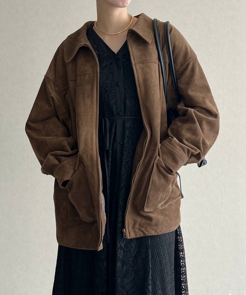 mysty woman（ミスティウーマン）の「アソートジップブルゾン　592567（ブルゾン・レディース・ブラック/キャメル・FREE）」の17枚目の写真