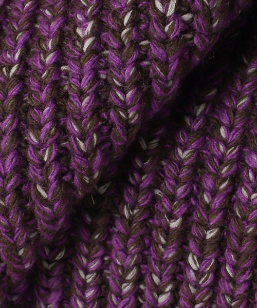 CITYSHOP(シティーショップ)の「AZE BULKY ZIP カーディガン:ニット(ニット/セーター・レディース・ブラック/パープル・FREE)」の22枚目の写真