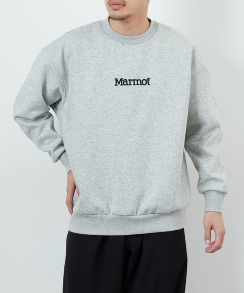 Marmot/マーモット] 別注 ブランド刺繍ロゴ クルーネックスウェット