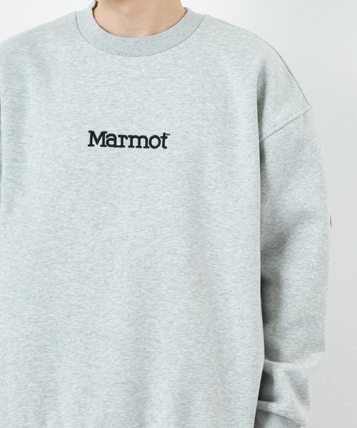 Marmot/マーモット] 別注 ブランド刺繍ロゴ クルーネックスウェット