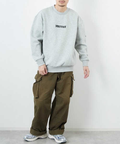 Marmot/マーモット] 別注 ブランド刺繍ロゴ クルーネック
