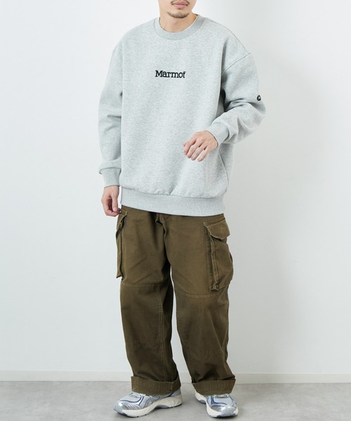 Marmot/マーモット] 別注 ブランド刺繍ロゴ クルーネック