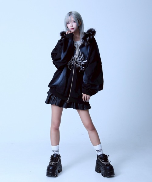 REFLEM ジップアップジャケット REFLEM/レフレム』うさ耳チェーン付きZIPパーカー/ジップアップ