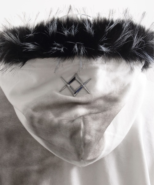 REFLEM/レフレム』ファー付き顔料加工ZIPパーカー/ジップアップ