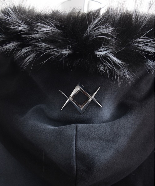 REFLEM/レフレム』ファー付き顔料加工ZIPパーカー/ジップアップ