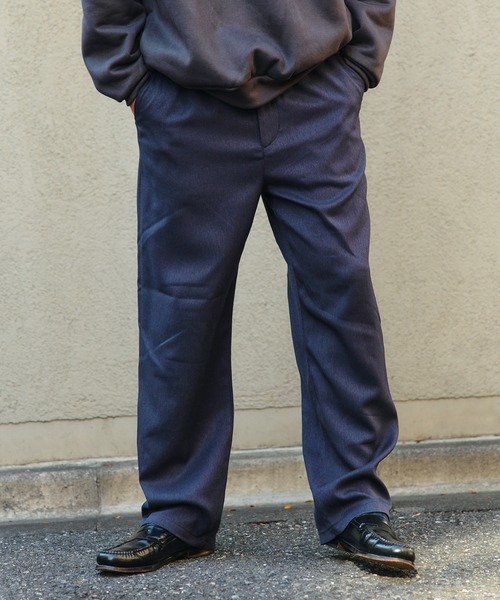 BEAMS HEART（ビームスハート）の「【2色展開】ポリメランジ ツイル ワイドパンツ（その他パンツ・メンズ・ネイビー/ブラック・XL/L/M/S）」の5枚目の写真