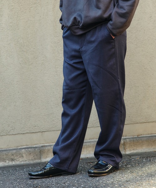 BEAMS HEART（ビームスハート）の「【2色展開】ポリメランジ ツイル ワイドパンツ（その他パンツ・メンズ・ネイビー/ブラック・XL/L/M/S）」の6枚目の写真