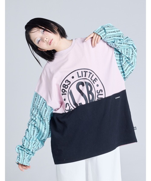 Little sunny bite(リトルサニーバイト)の「『Little Sunny Bite』LSB logo long tee(Tシャツ/カットソー・レディース・ピンク/ホワイト/ブラック・MEDIUM)」の1枚目の写真