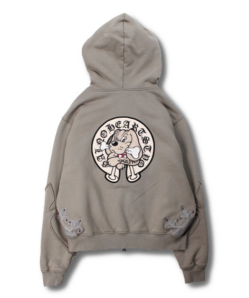 美品【GALFY】百合の紋紋パーカー /【ガルフィー】ロゴダブルジップパーカー GALFY（ガルフィー） パーカー 「GALFY」百合の紋紋パーカー