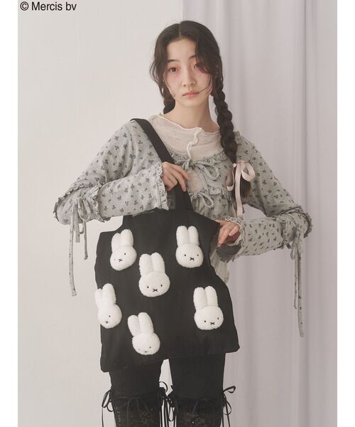 merry jenny(メリージェニー)の「もこもこmiffyトート(トートバッグ・レディース・アイボリー/ブラック・FREE)」の6枚目の写真