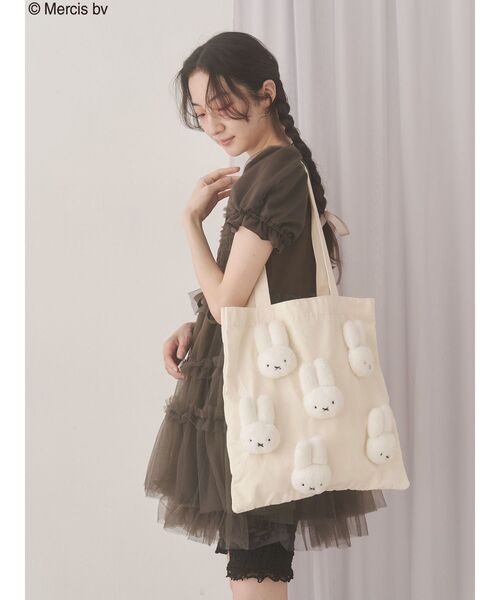 merry jenny(メリージェニー)の「もこもこmiffyトート(トートバッグ・レディース・アイボリー/ブラック・FREE)」の14枚目の写真